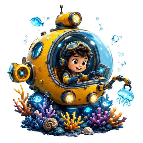 Deep Sea Submarine Scientist – Kids’ T-Shirt