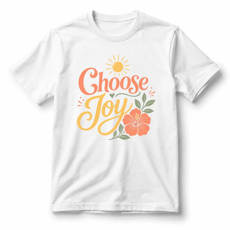 تيشيرت نسائي بتصميم Choose Joy (English)
