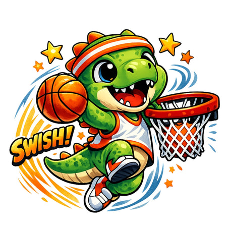 تيشيرت أطفال بتصميم Dunking Dino