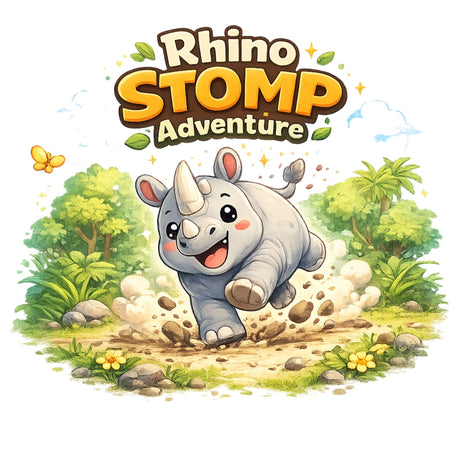 تيشيرت أطفال بتصميم Rhino Stomp Adventure