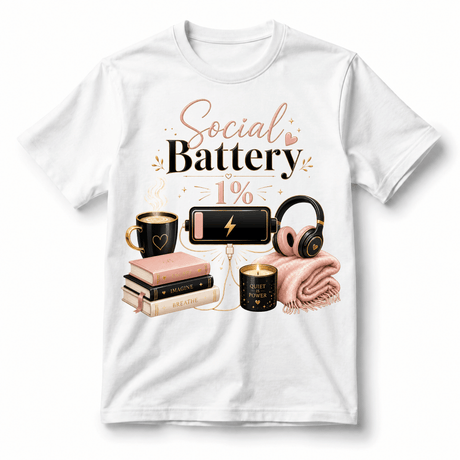 Social Battery 1% – Women’s T-Shirt