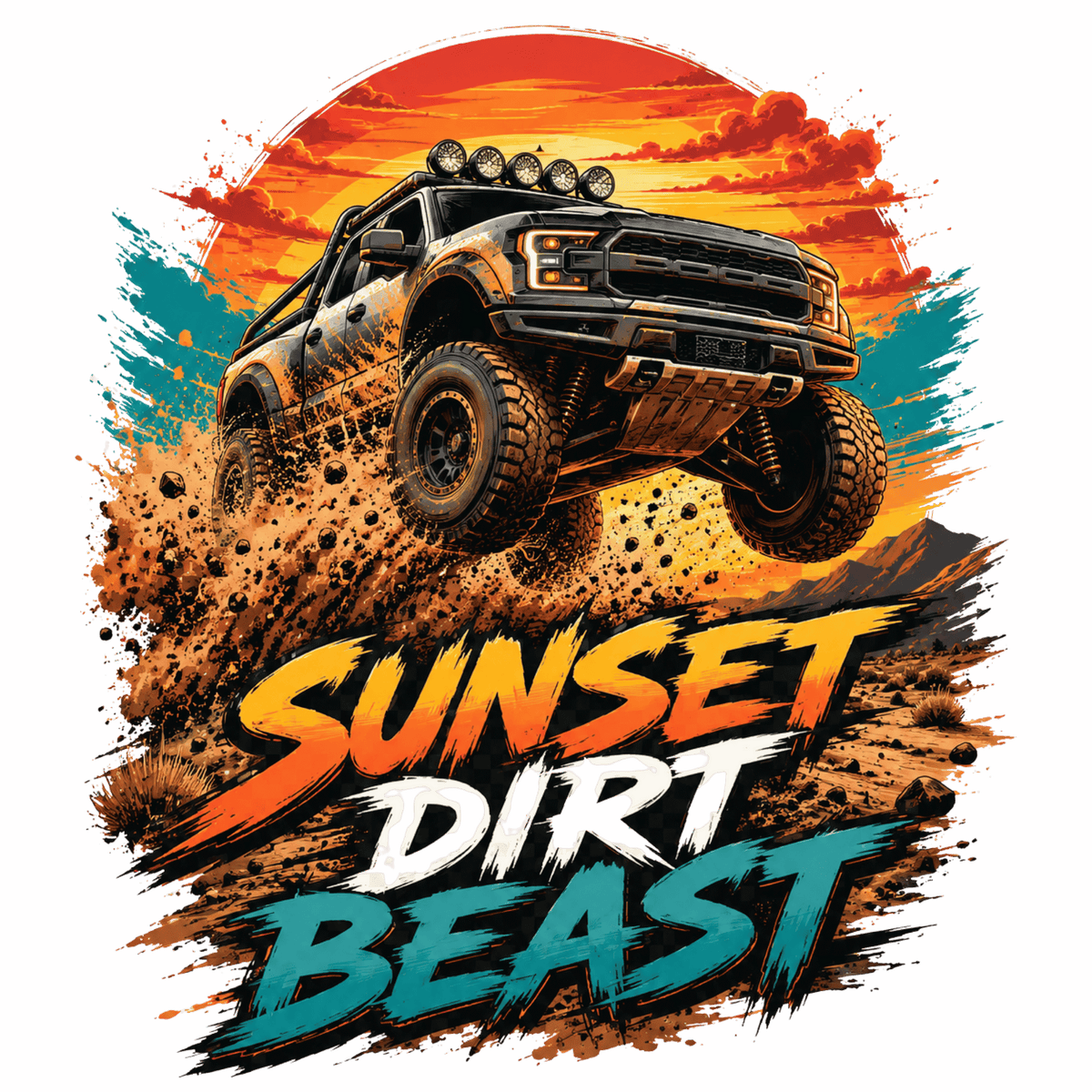 Sunset Dirt Beast Off-Road T-Shirt
