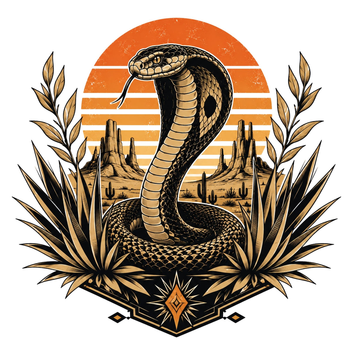 تيشيرت نسائي بتصميم Desert Cobra