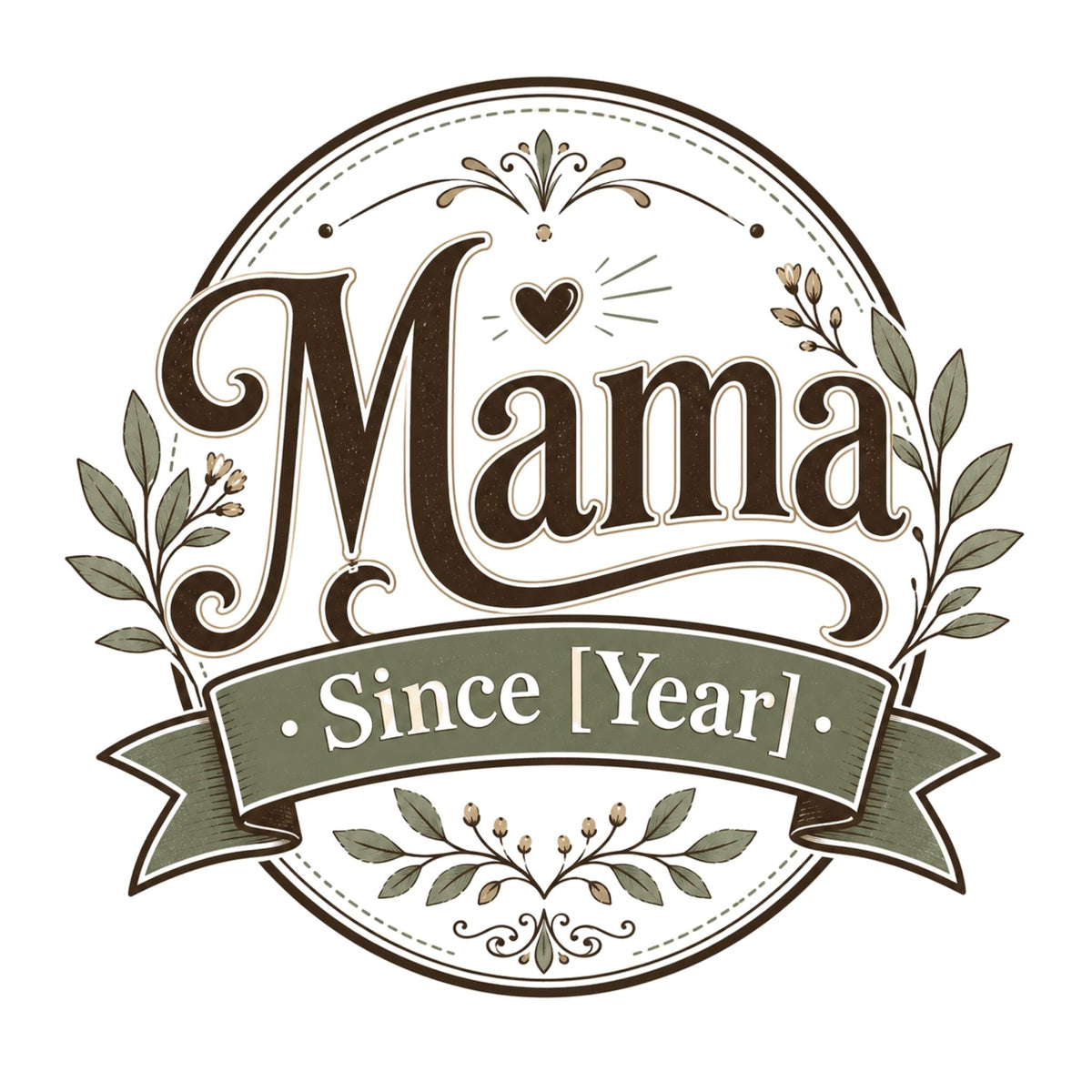 تيشيرت نسائي بتصميم Personalized Mama Since [Year]