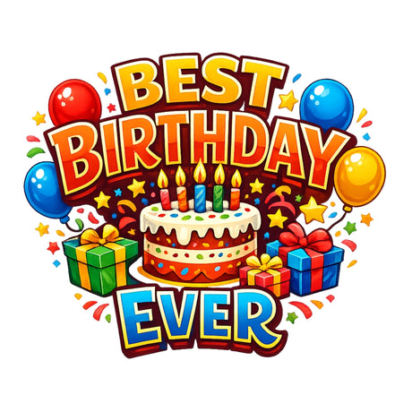 تيشيرت أطفال بتصميم Best Birthday Ever