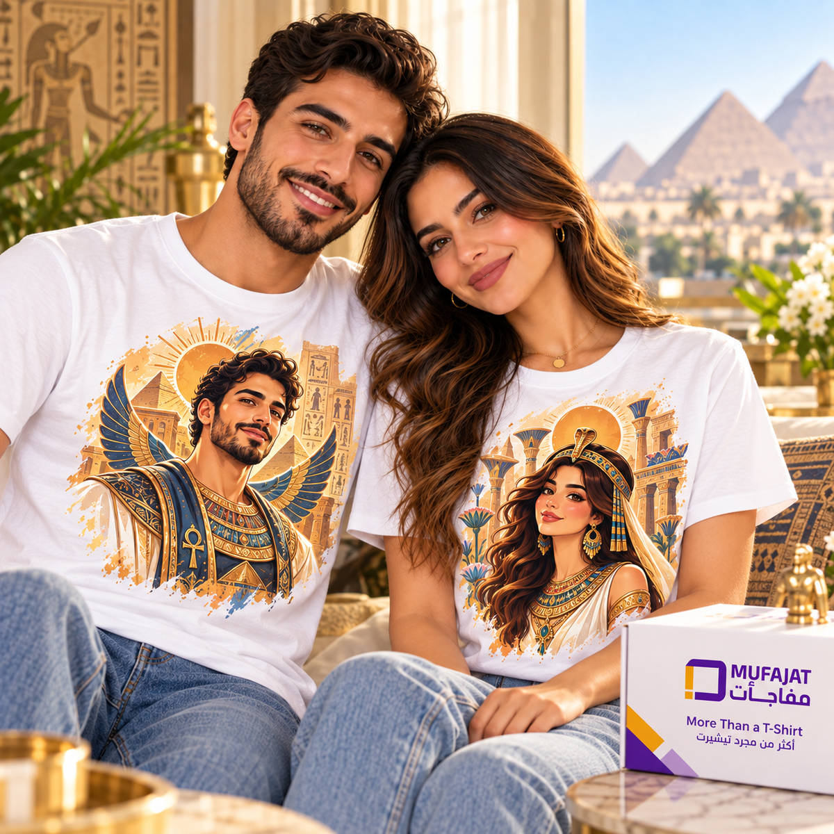 تيشيرت بطل مصري مخصص | تصميم صورة بالذكاء الاصطناعي