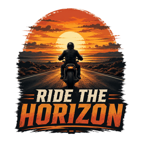 Ride the Horizon Sunset Biker T-Shirt
