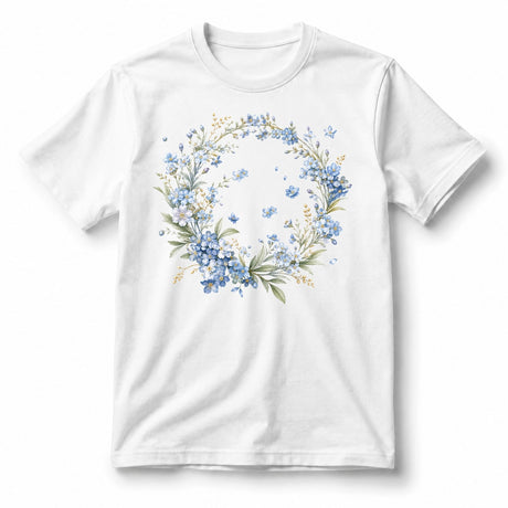 Forget-Me-Not Floral Wreath – Women’s T-Shirt