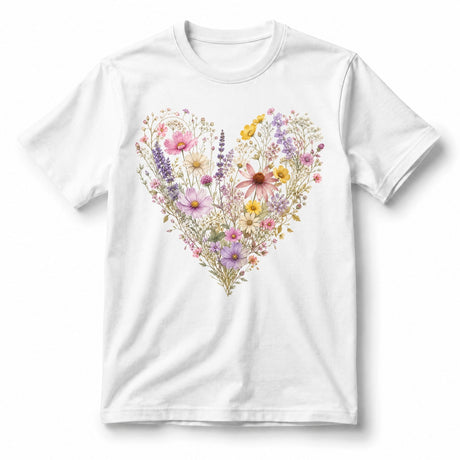 تيشيرت نسائي بتصميم Wildflower Heart