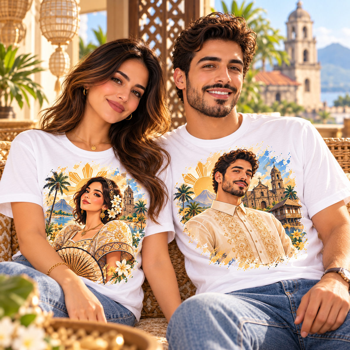 تيشيرت بطل فلبيني مخصص | تصميم صورة بالذكاء الاصطناعي