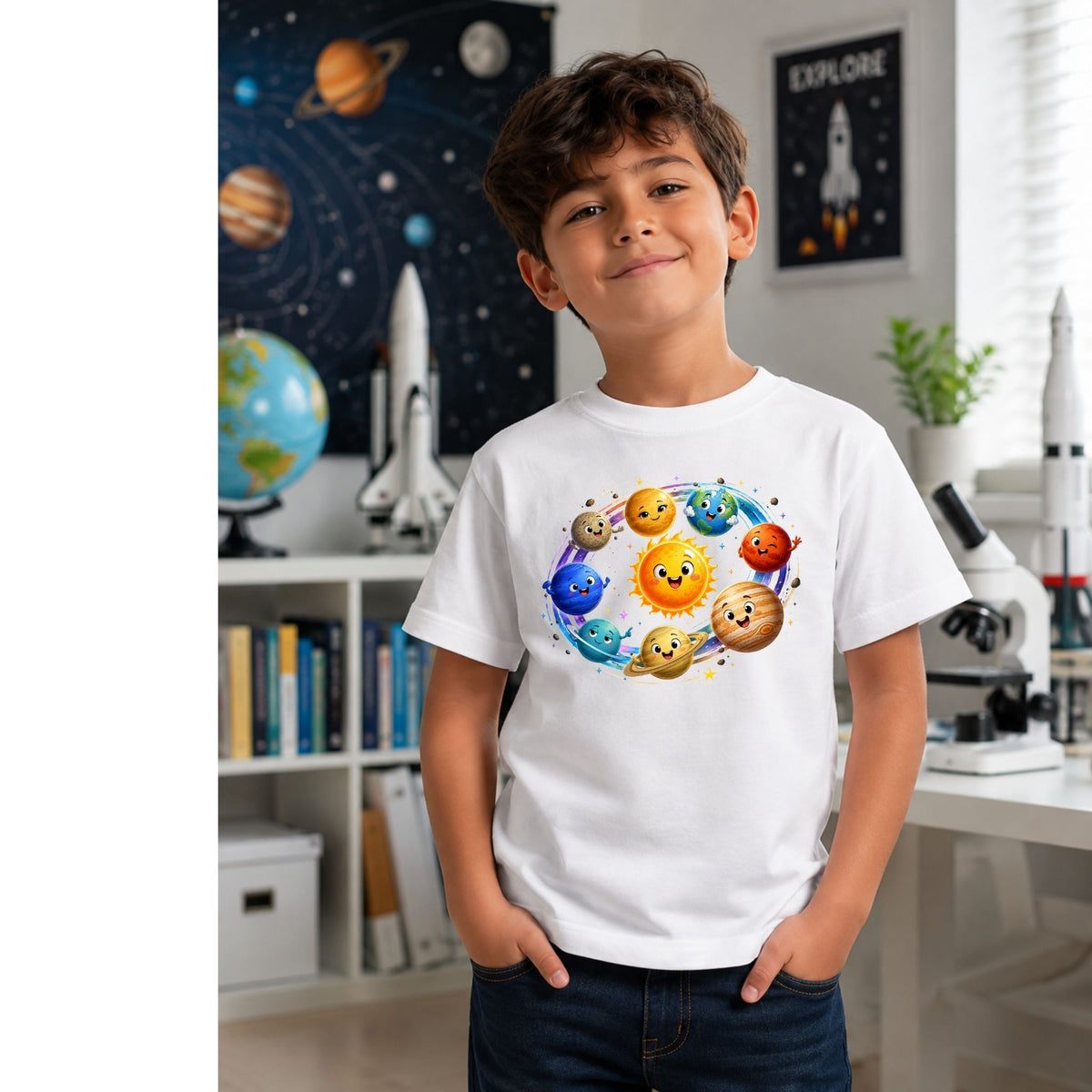 تيشيرت أطفال بتصميم Solar System Parade