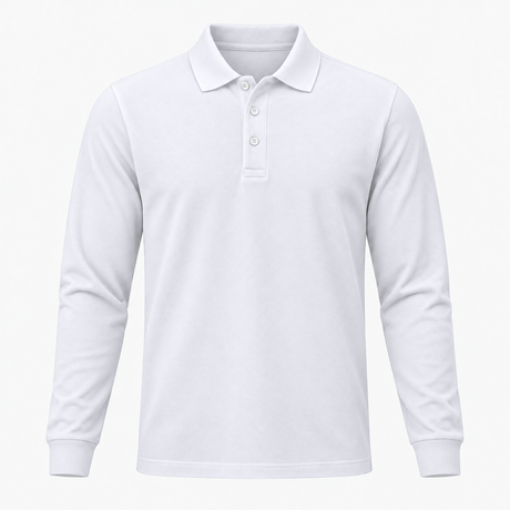 Adults’ Basic Long-Sleeve Polo T-Shirt