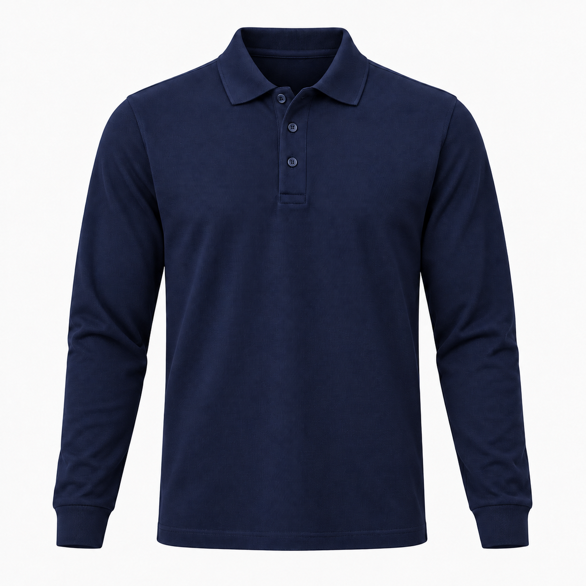 Adults’ Basic Long-Sleeve Polo T-Shirt