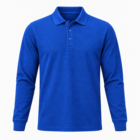 Adults’ Basic Long-Sleeve Polo T-Shirt