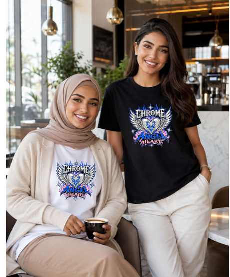 Chrome Angel Heart – Women’s T-Shirt